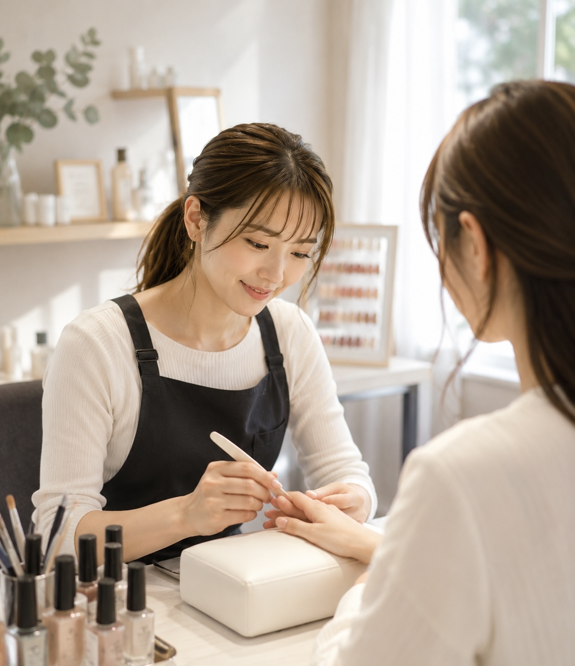 笑顔で施術